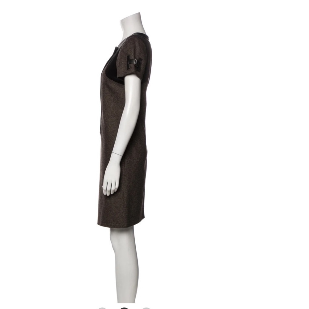 Gucci Crew Neck Mid Wool With Leather Dress​​​​​​​ - Picture 16 of 16